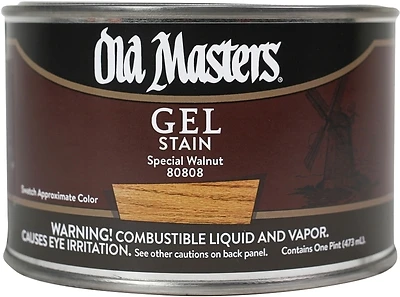Old Masters 80808 Gel Stain, Oil-Based, Special Walnut, 1-Pt.