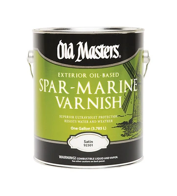 Exterior Spar-Marine Varnish, Oil-Based, Satin, Clear, 1-Gallon
