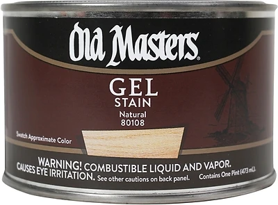 Old Masters 80108 Gel Stain, Oil-Based, Natural, 1-Pt.