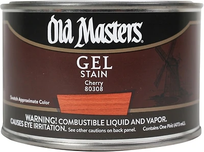 Old Masters 80308 Gel Stain, Oil-Based, Cherry, 1-Pt.