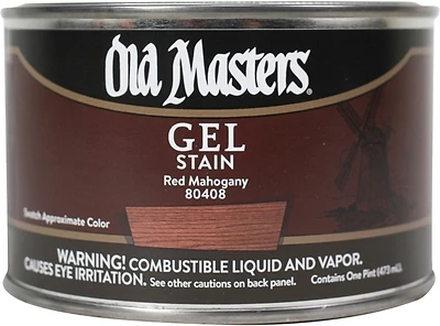 Old Masters 80408 Gel Stain, Oil-Based, Red Mahogany, 1-Pt.