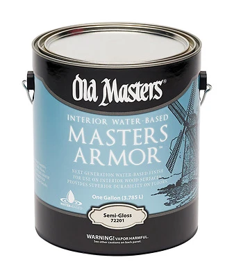 Old Masters Armor 72201 Water-Based Clear Finish, Semi-Gloss, 1-Gallon
