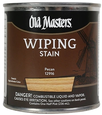 Old Masters 12916 Wiping Stain, Oil-Based, Pecan, 1/2-Pt.