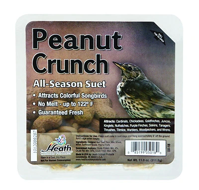Heath DD-18 Suet Cake, Peanut Crunch, All-Season, 11.25-oz.