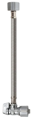 Keeney 2622PCPOLFC12K Quick Lock Angle Stop Valve, 5/8 In. Compression, Stainless Steel