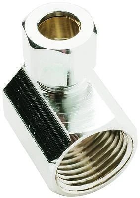 Plumb Pak PP76PCLF Brass Compression Angle Connector, 1/2 FPT x 3/8 OD