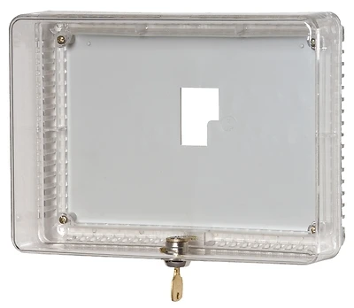 Honeywell CG512A Locking Thermostat Guard, Clear Plastic, 9-3/4 In. W