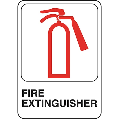 Hillman 847114 Fire Extinguisher Sign, Plastic, 7 x 5 In.