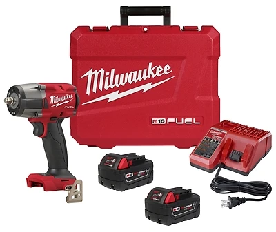 M18 Fuel 3/8 In. Mid-torque Cordless Impact Wrench Kit With Batteries & Charger