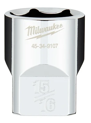 1/2 In. Drive 15/16 In. 6-point Shallow Standard Socket With Four Flat Sides