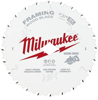 7-1/4 In. 24-tooth Tungsten Carbide Circular Saw Blade, Pack Of 10, Model 48-41-0723