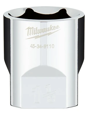 1/2 In. Drive 1-1/8 In. 6-point Shallow Standard Socket With Four Flat Sides
