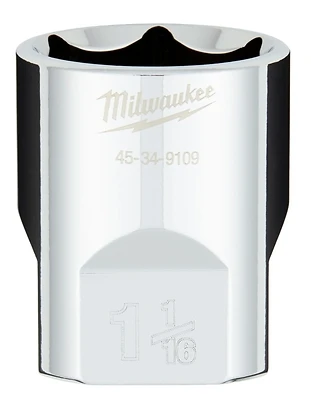 1/2 In. Drive 1-1/16 In. 6-point Shallow Standard Socket With Four Flat Sides