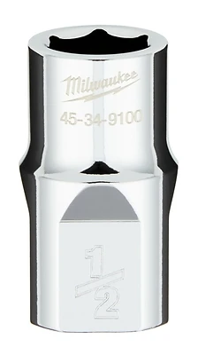 1/2 In. Drive 6-point Shallow Standard Socket With Four Flat Sides