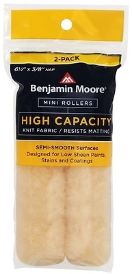 Benjamin Moore U66501-018 Wool Mini Roller Cover, 3/8 in. Nap, 2-Pack