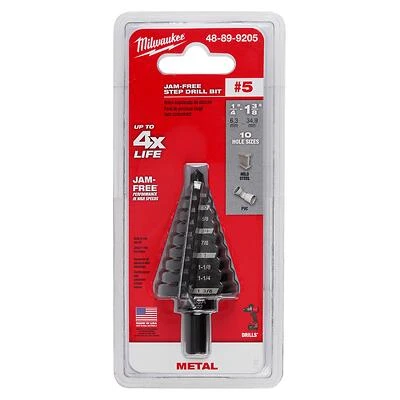 #5 Step Drill Bit, 1/4 - 1-3/8 In.