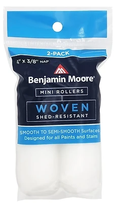 Benjamin Moore U66301-018 Woven Mini Roller Cover, 4 x 3/8 In., 2-Pack