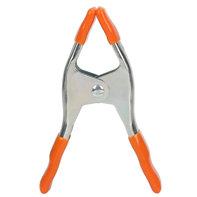 Spring Clamp, Pivoting Jaw, Orange, 2-In.