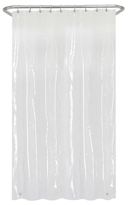 Zenna Home LPSMKKL Stall Shower Liner, Clear PEVA, 78 In. X 54 In.