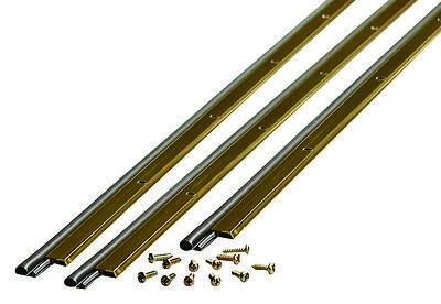 36 In. X 7 Ft. Gold Aluminum Door Jamb Weatherstrip Set