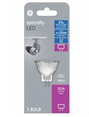 GE 93129013 LED Light Bulb, MR11, 2W, GU4 Base, 100 Lumens