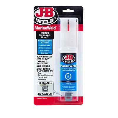 J-B Weld 50172 MarineWeld Epoxy Adhesive, 25 mL Syringe