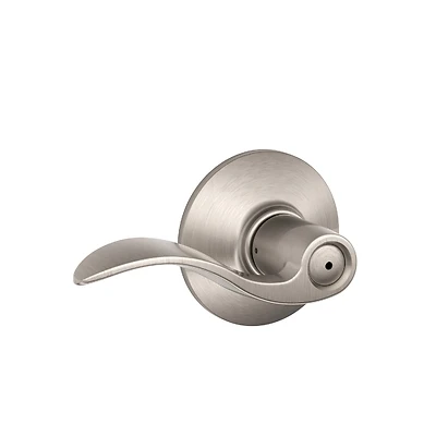 Satin Nickel Accent Privacy Door Lever - Model F40acc619 - Non-handed Design