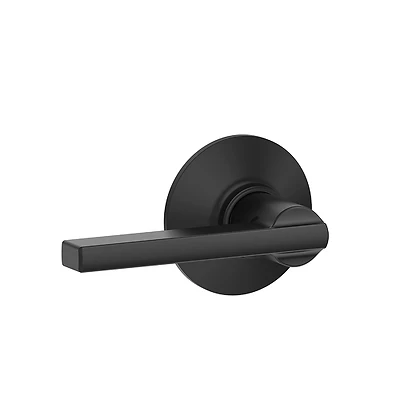 F Series Latitude Matte Black Lever Hall And Closet Lock F10lat622