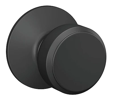 Schlage F10GBWE622 Bowery Matte Black Passage Door Knob