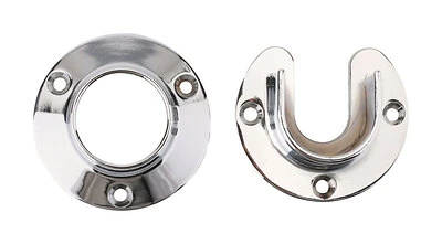 Closet Rod Pole Socket Set, Chrome, Pr.