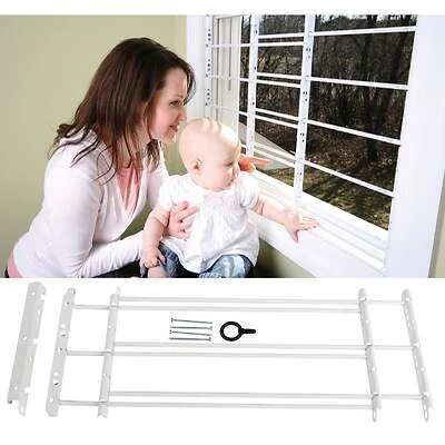 Window Security Guard, Adjustable, 3-Bar