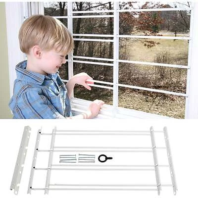 John Sterling 1134 Adjustable 4-Bar Window Guard, 24-42 In W, 14 In H, Steel