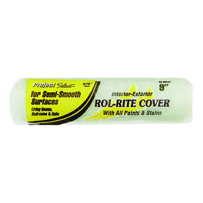 Linzer RR 938 Project Select Paint Roller Cover, 9 In. x 3/8 In. Nap, Polyester Knit