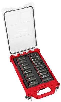 Shockwave 3/8 In. Drive Metric Deep Impact Socket Set With Packout Organizer (19-piece)