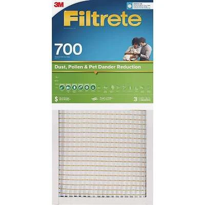 Filtrete 703-4 Air Filter, 25 in L, 20 in W, 8 MERV, 700 MPR, Fiberglass Frame