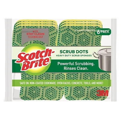 Scrub Dots Heavy Duty Scrub Sponge, 6-Pk.