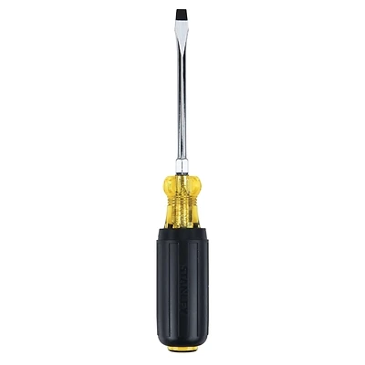 Stanley 66-090 Slotted Screwdriver, 1/4 In. X 4 In., Vinyl Grip