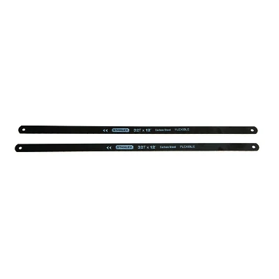 STANLEY 15-922A Hacksaw Blade, 1/2 in W, 12 in L, 32 TPI, HCS Cutting Edge