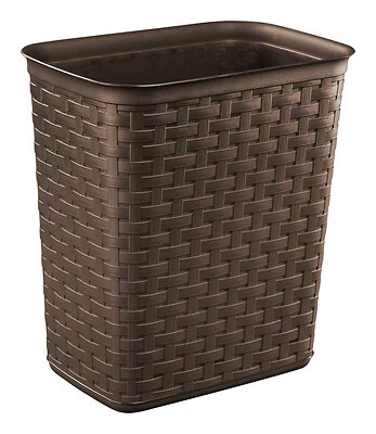 Sterilite 10346P06 Trash Can, Brown Weave Pattern, 3.4-Gallon