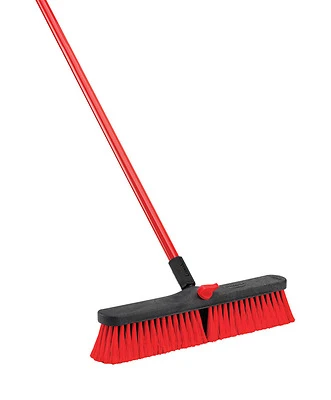 Libman 804 Push Broom, 18 In. Multi-Surface, 58-3/4 In. Steel Handle