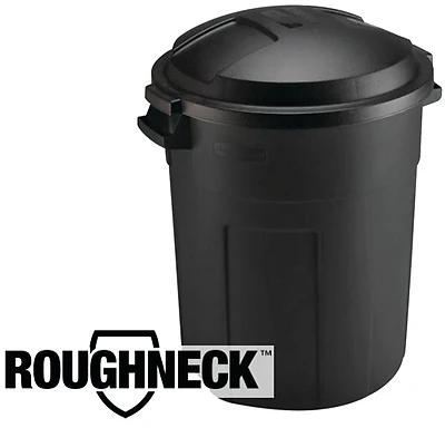 Roughneck 20 Gallon Black Plastic Trash Can