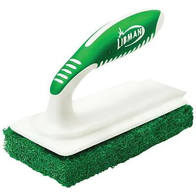 Libman 1161 Tile and Tub Scrub Brush, Abrasive Pad, 6 In. x 3 In.