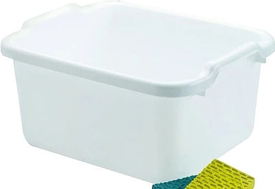 Rubbermaid 2970ARWHT Roughneck Dish Pan, 15.6 Qt, White Plastic