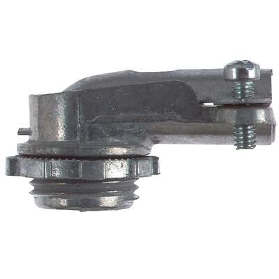Conduit Fitting, Flexible Clamp Connector, 90-Degree, 3/4-In.