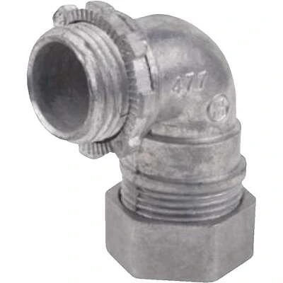 Halex 90291 EMT Compression Connector, 90 Degree, 1/2-In., Zinc