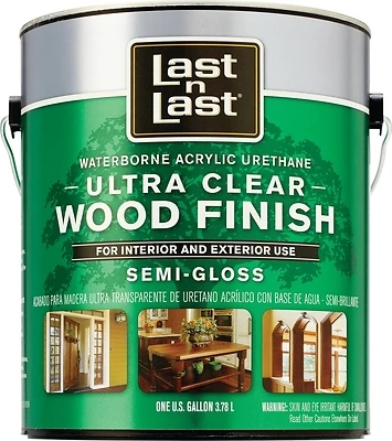 Last N Last Wood Finish, Ultra Clear, Semi-Gloss, Gal.