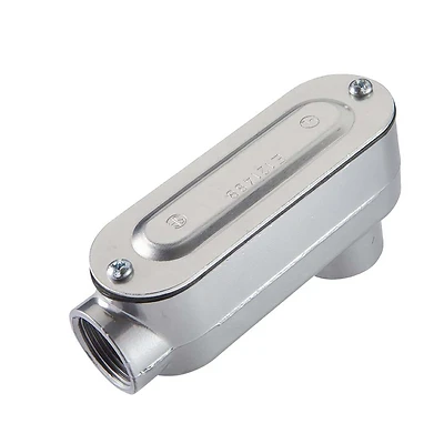 Halex 58607 Type LB Rigid Conduit Body, 3/4 in Hub, 4-31/32 in OAL, Threaded, Aluminum, Each