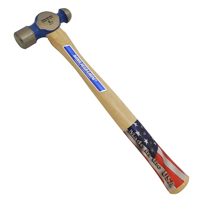 Vaughan TC308 Ball Pein Hammer, 8 Oz Steel Head, 11.75" Hickory Handle