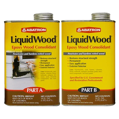Abatron LW2PKR LiquidWood Epoxy Wood Hardener, 32 oz.