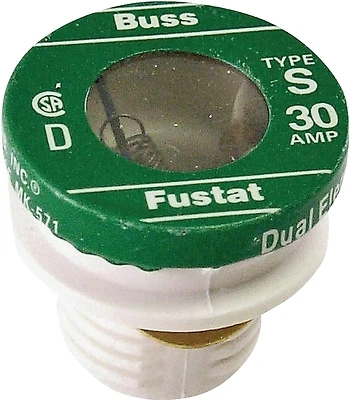 Plug Fuse, Type S, 30-Amp, 4-Pk.